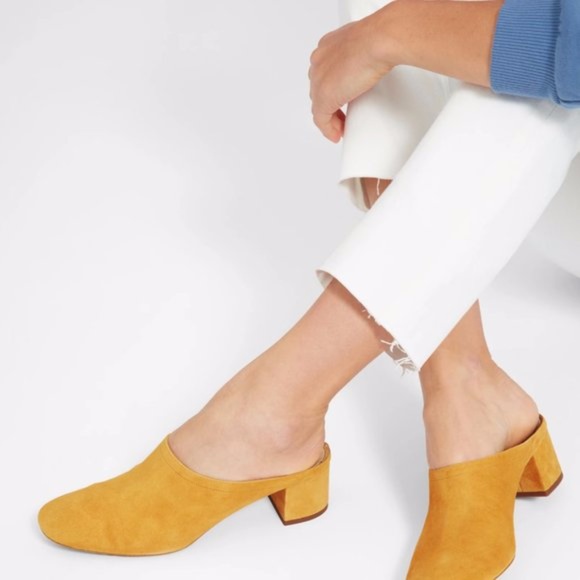 Everlane Mustard Yellow Mules - Picture 1 of 10